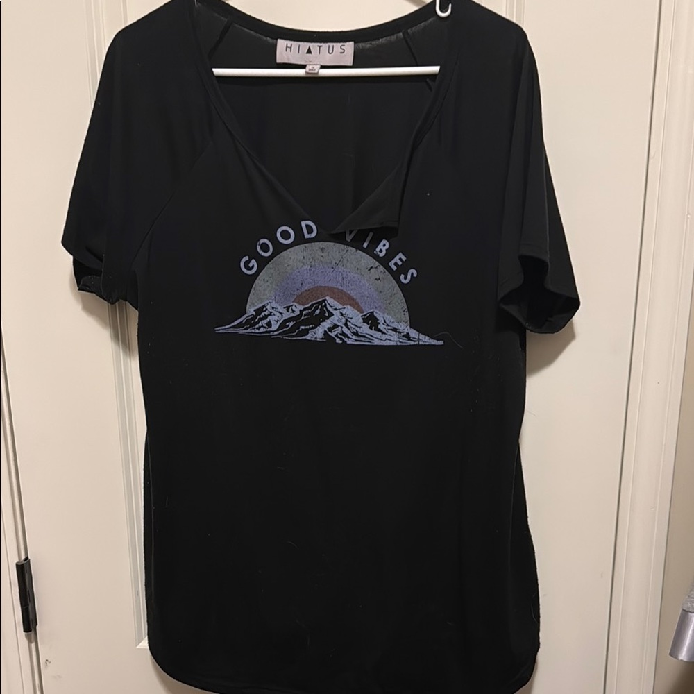 Black and Purple Graphic Short Sleeve Tee